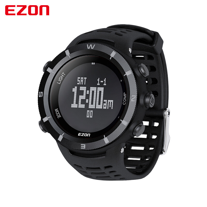 宜准(ezon) 男士户外多功能登山电子手表 高度计气压计温度计指南针50