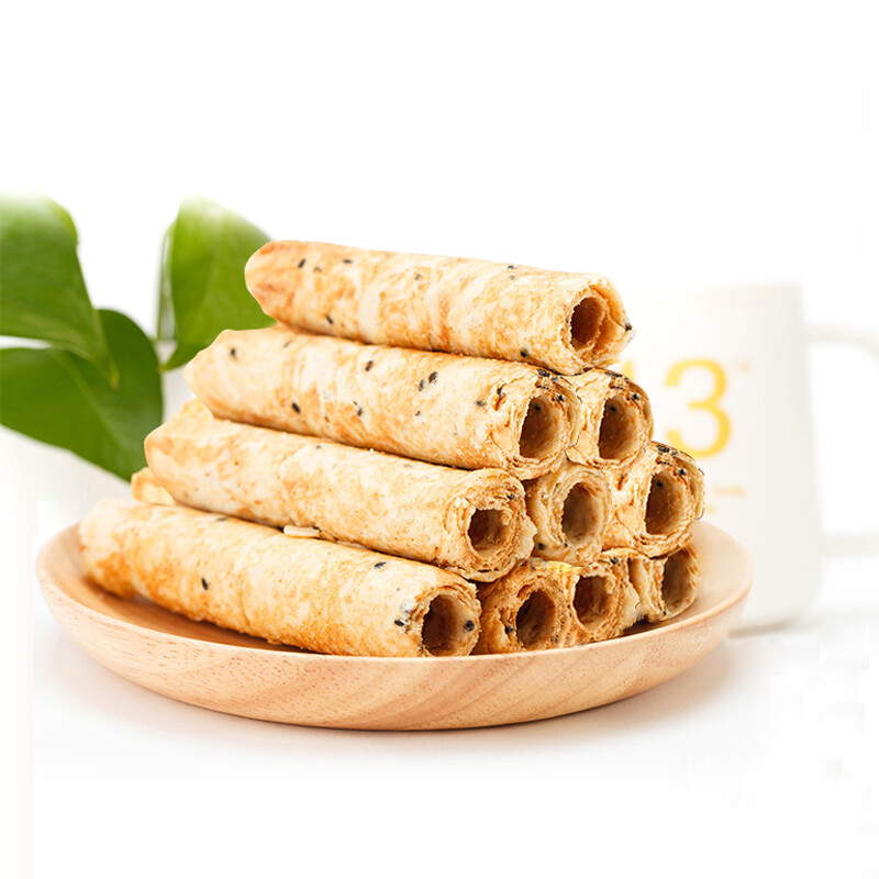 波力卷 鸡蛋海苔味蛋卷 零食 饼干 早点288克 *2个