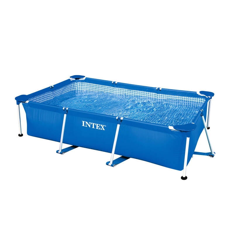 intex家庭长方形加厚支架戏水池游泳池 游泳池带垫布过滤泵 2.