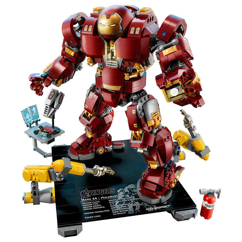 乐高(lego)积木 超级英雄super heroes反浩克装甲:奥创纪元版14岁