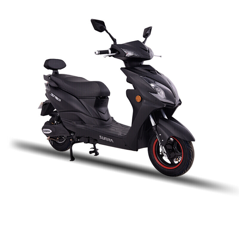 新日(sunra)电动车 电动代步车电瓶车踏板车豪华运动款男士款 黑豹