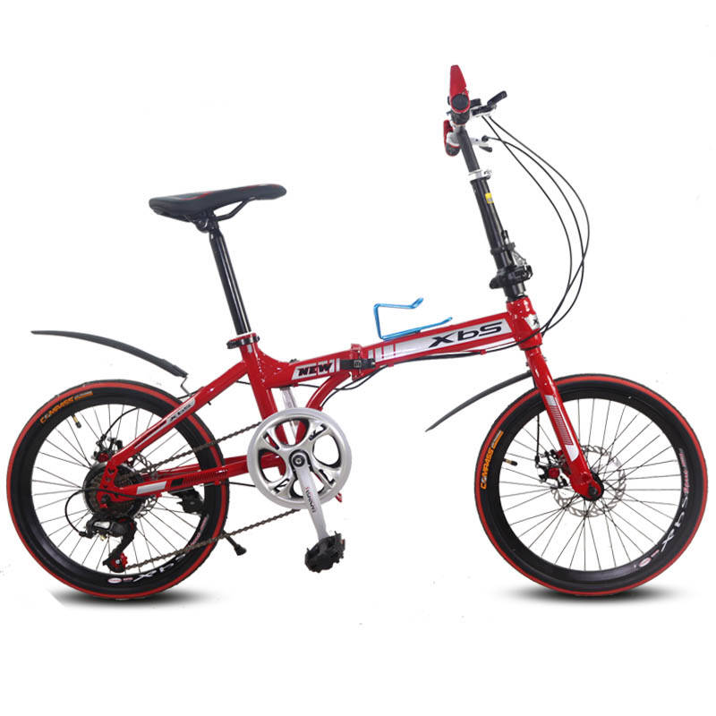 台湾xbs自行车变速折叠车禧玛诺指拨变速 双碟刹20寸学生车 t-800