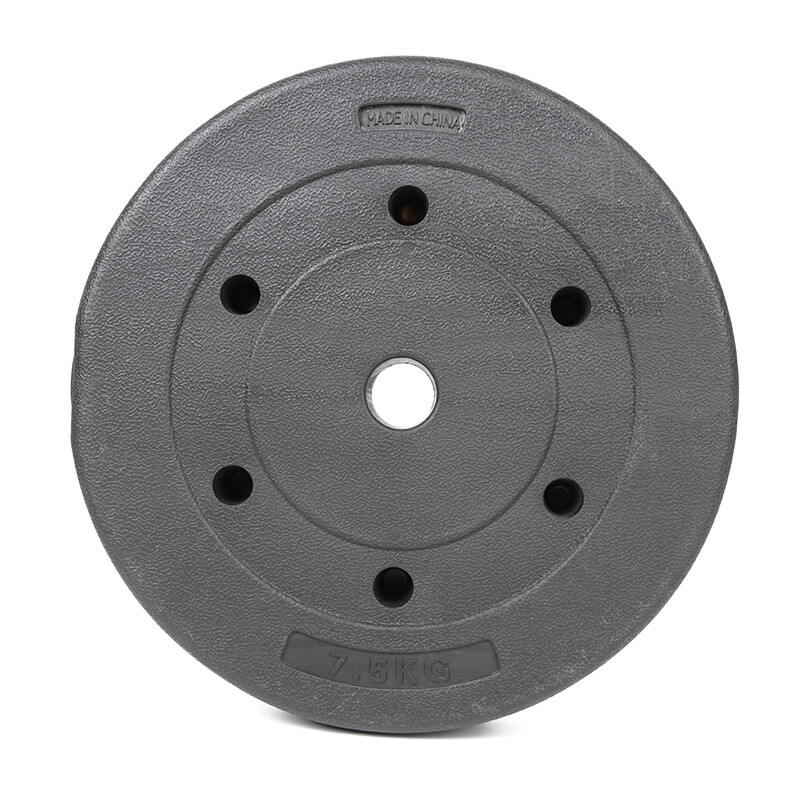 凯速环保哑铃片杠铃片10kg单片装 家用运动健身器材套装包胶哑铃片