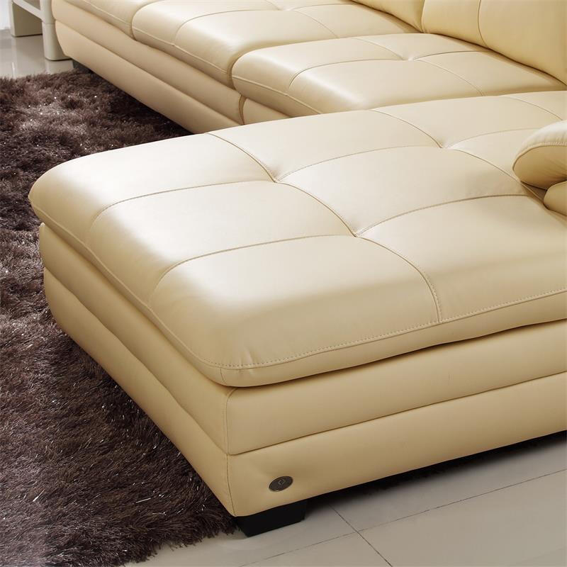 左右 真皮沙发 现代客厅 大户型 贵妃皮艺沙发dzy2821 a107青灰色 转