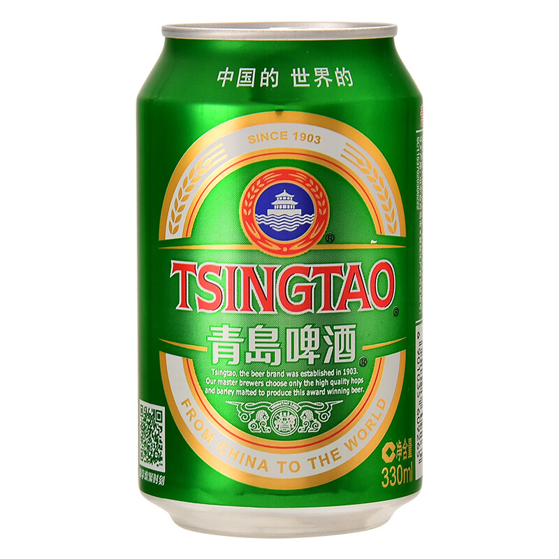 青岛啤酒(tsingtao)经典11度330ml*24听 整箱装 口感醇厚 *3件