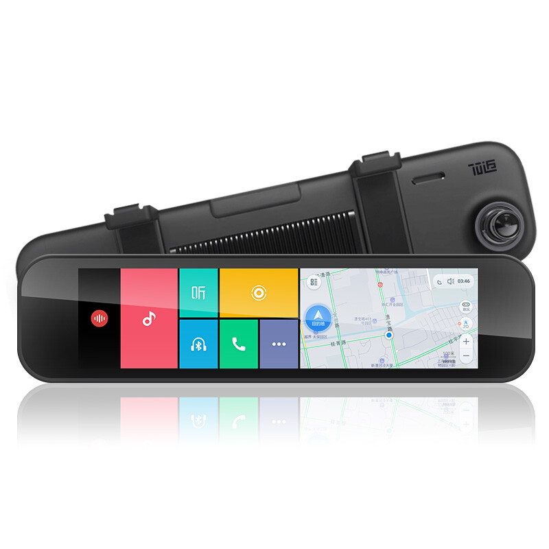 70迈小米行车记录仪智能后视镜 导航测速一体机 前后双录高清夜视