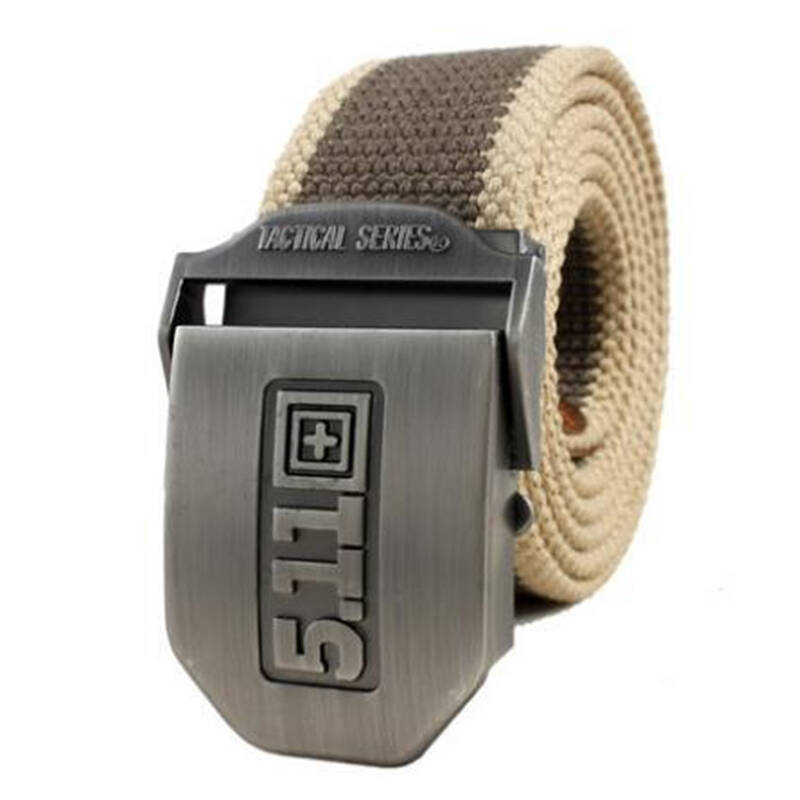 news attack 户外 帆布腰带男士休闲编织加厚自动扣休闲帆布皮带 军用