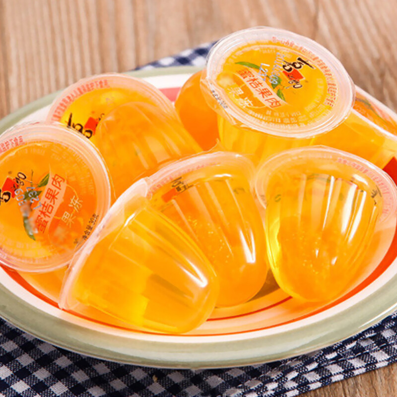 喜之郎 蜜桔果肉果冻 布丁零食 450g加送60g 儿童布丁 下午茶休闲零食