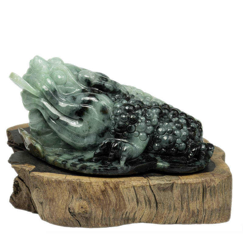 淘玉 翡翠金蟾摆件 玉蟾a货 招财金蟾 富贵缠身bun