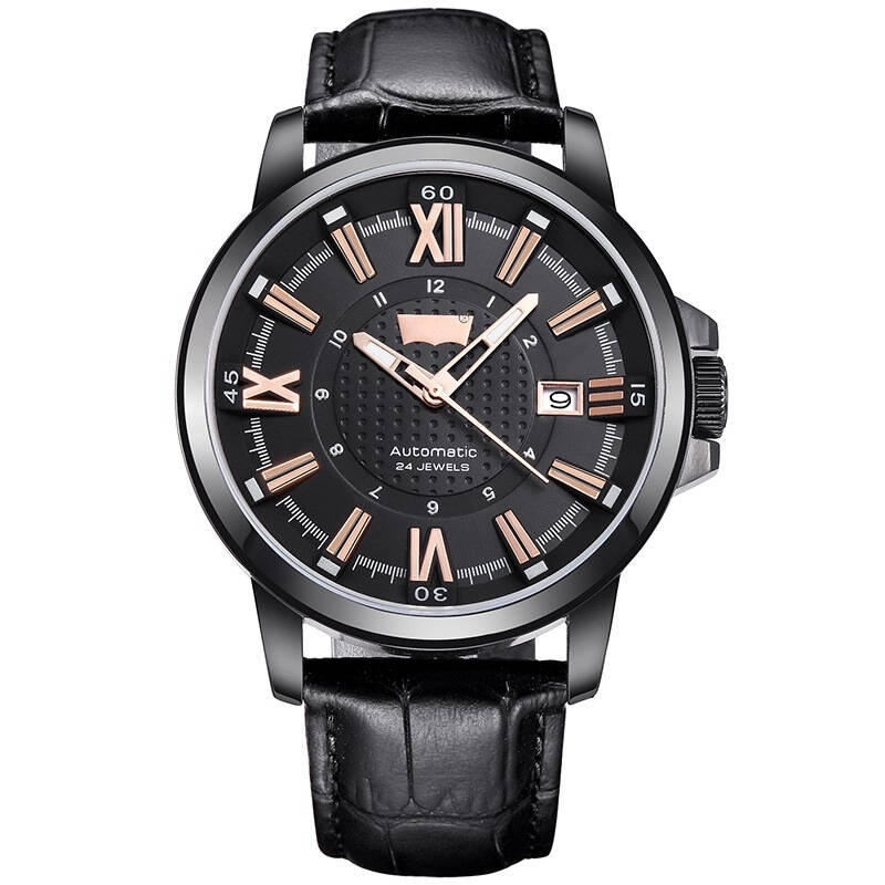 李维斯(levis)手表 美式潮流黑钢系列机械男表黑盘真皮带ltk1702