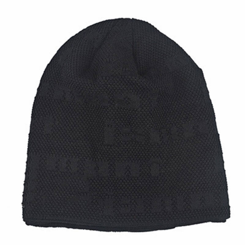 新款男士字母户外韩版护耳帽 秋冬款加绒男帽mmz142430 黑色