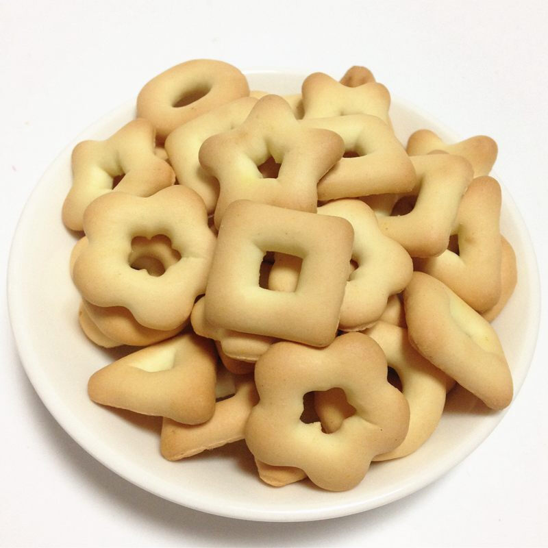 河马莉 磨牙饼干 儿童休闲零食 水果味几何饼 110g *2个