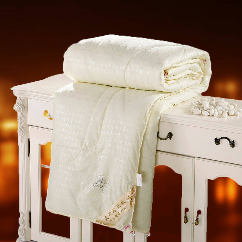 伊路卡 天然木棉蚕丝被 夏被 保暖秋冬子母被芯 米黄 200*230-8斤冬款