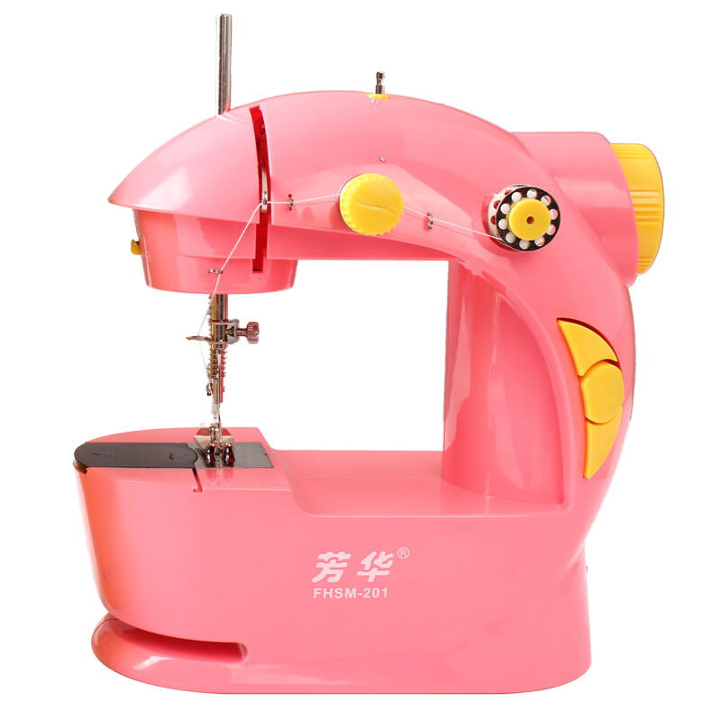 芳华缝纫机201家用电动迷你多功能小型吃厚微型缝纫机 宝贝粉