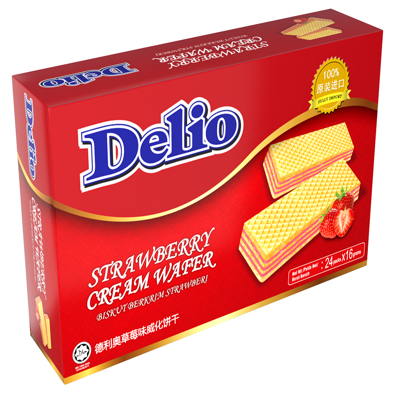 马来西亚原装进口 delio德利奥 夹心威化饼干 下午茶休