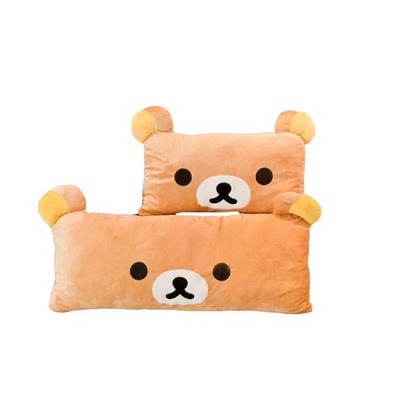 百合坞 轻松小熊双人枕头抱枕午睡枕大号靠垫考枕毛绒玩具情人节礼物