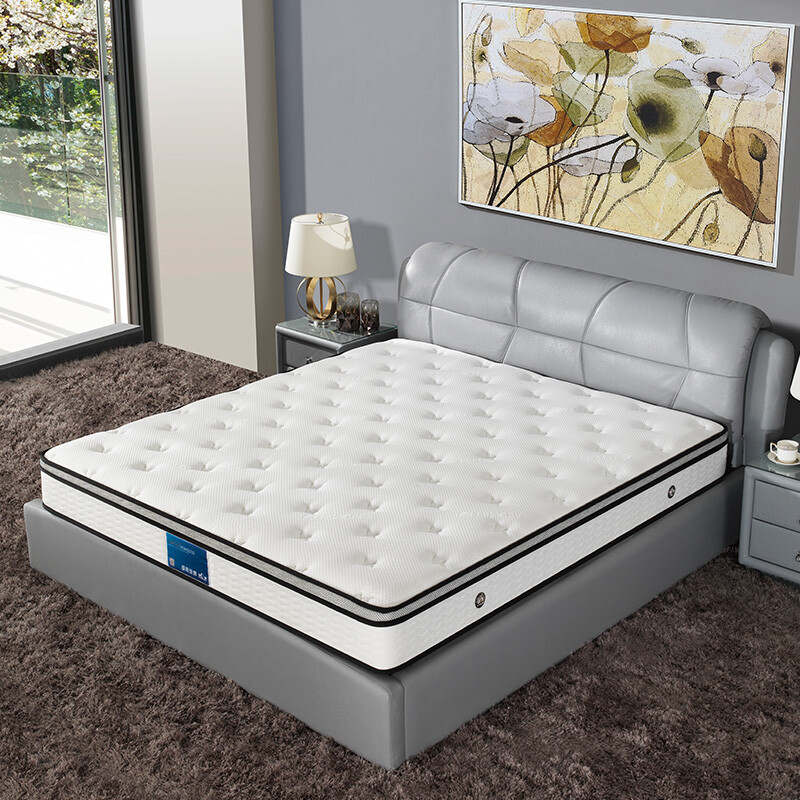 晚安家居天丝针织面料 乳胶床垫双人床垫1.8m床垫1.