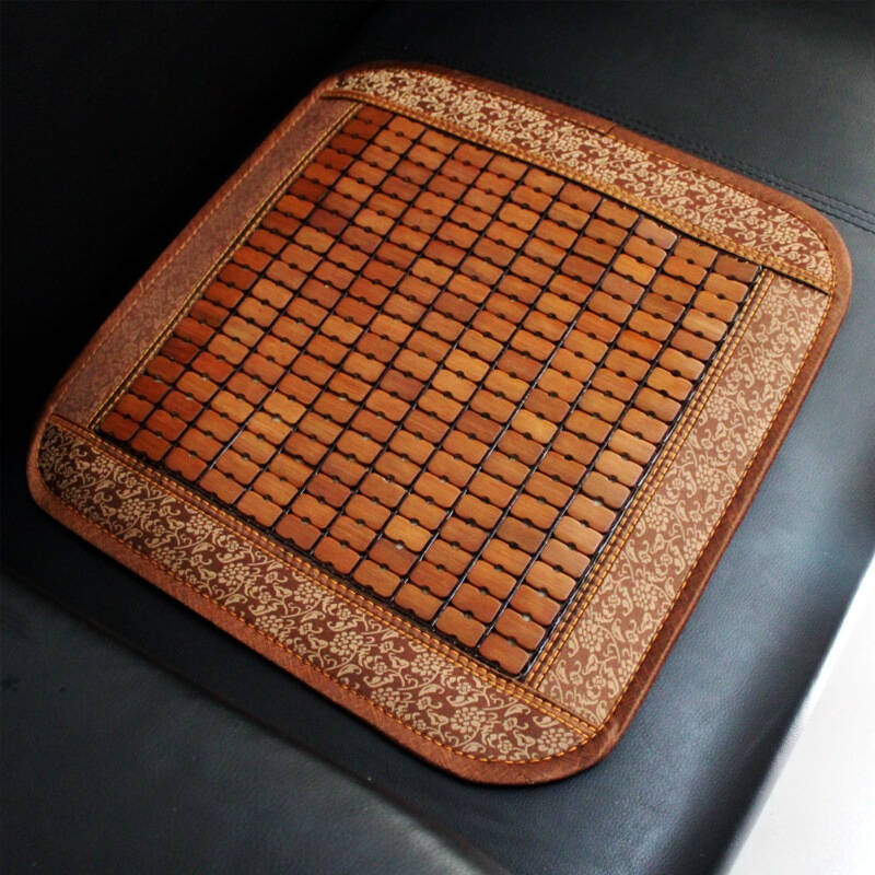 西渡 汽车坐垫 碳化竹块座垫 家车两用四方凉垫 金茶单垫 自营