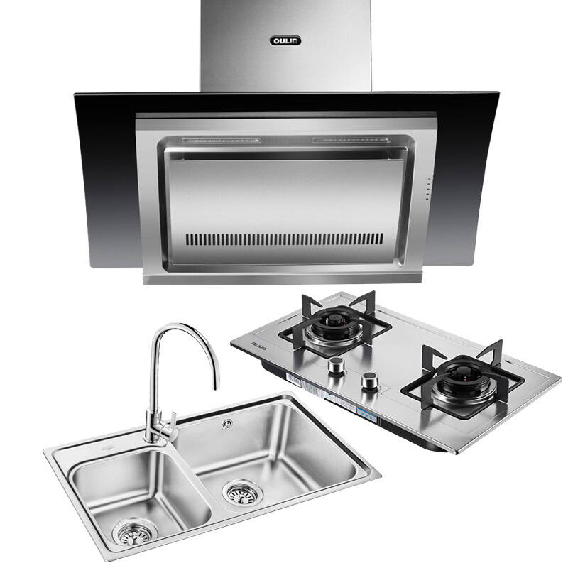 欧琳(oulin) cxw-238-f21 e15 侧吸式 油烟机灶具水槽三件套装