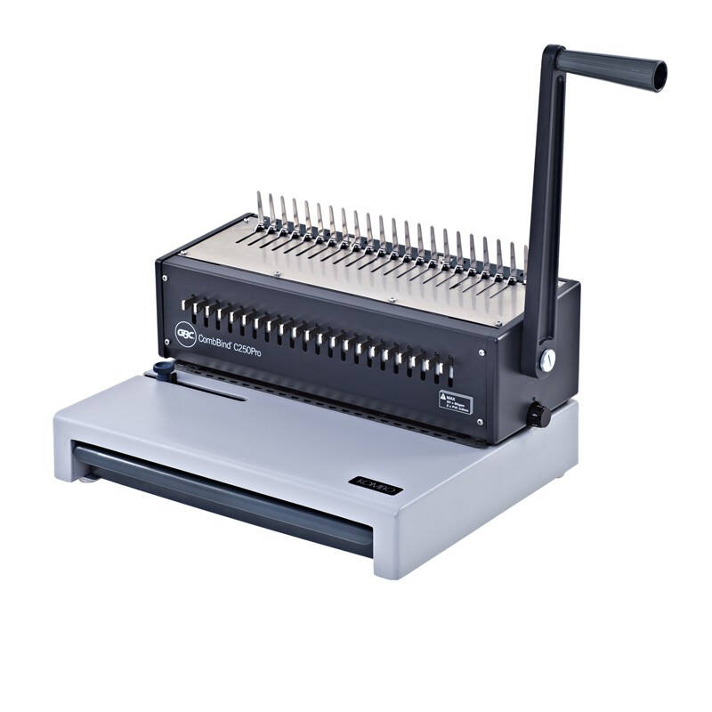 gbc 杰必喜 金宝c250梳式装订机 胶圈夹边条装订机 全抽刀