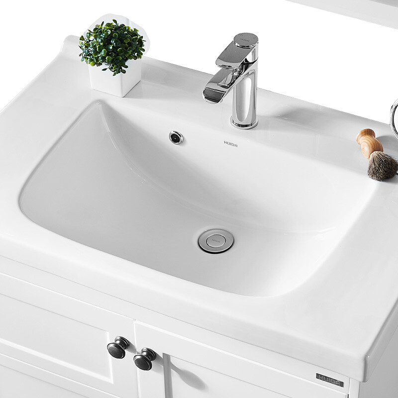 惠达(huida)现代简约浴室柜洗脸盆浴镜组合套装hdgm794-80