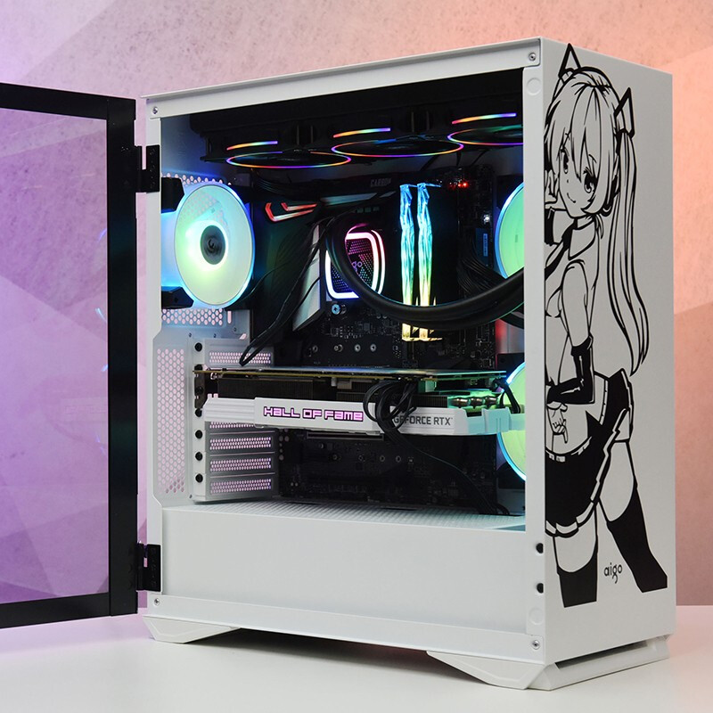 爱国者(aigo)yogo m2 pro 白色 游戏鞋盒电脑机箱 e-atx/atx主板/360