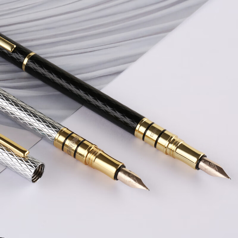 钢笔英雄水笔黑色h703明尖细款笔墨笔尖