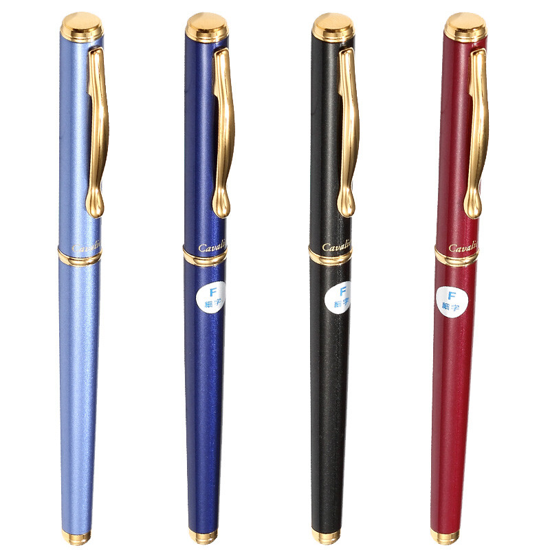 百乐pilot 卡佛里亚cavalier钢笔墨水笔男女商务办公礼品笔 银白色f