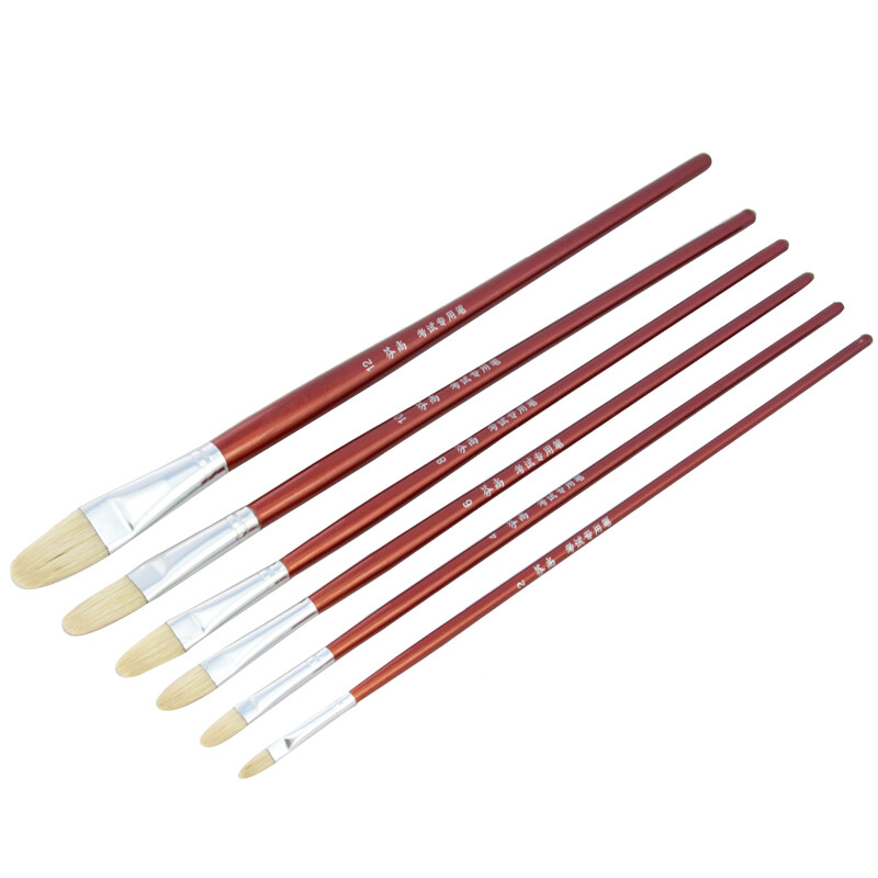 芬尚 猪鬃油画笔水粉笔hb1701 *3个