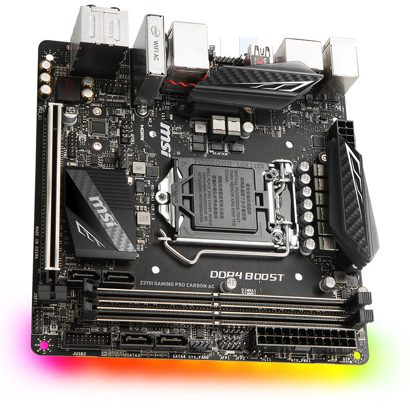 微星(msi)z370i gaming pro carbon ac主板 英特尔i5 8600k 酷睿六核