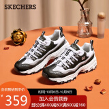 斯凯奇Skechers女鞋厚底内增高老爹鞋熊猫鞋软底休闲运动鞋11914 黑色/白色BKW 35.0