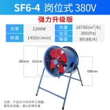 SF轴流风机低噪静音380V排风机工业通风机岗位管道强力排风扇220V 6-4风叶直径600 岗位式380V