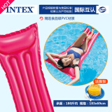 INTEX成人游泳圈儿童水上充气玩具漂浮床气垫浮板沙滩垫坐躺椅冲浪浮排 59703红色【关注商品 送脚泵】