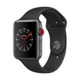Apple Watch Series 3智能手表（GPS+蜂窝款 42毫米 深空灰色铝金属表壳 黑色运动型表带 MTGY2CH/A）