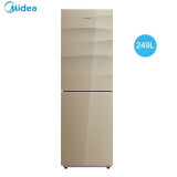 【99新】Midea\/美的 BCD-249WGM 双门冰箱家用节能保鲜冷冻 玻璃面板 格调金