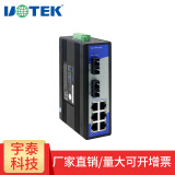 宇泰高科（utek） 100M6口2光6电网络光纤交换机 非网管型交换机 UT-62206 多模ST接口
