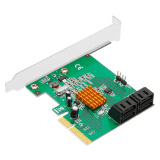 魔羯(MOGE)PCIEx4转接卡 MC2688 台式机SATA3.0阵列卡RAID0/1/10 厂家配送
