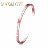 MAX&LOVE钻石手镯玫瑰金色 女友老婆礼物附带鉴定证书