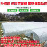 爱悦大棚钢架 温室大棚钢管农用花卉棚热镀锌大棚骨架椭圆管养殖暖棚 6米宽20米长 含无滴膜 标配版含无滴膜