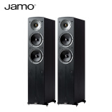 尊宝（Jamo）C605 音响 音箱 2.0声道木质无源家庭影院主/落地式/HIFI/高保真 （黑色）