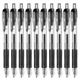 白金（PLATINUM）GK-50签字笔按动式中性笔办公学生水笔防滑笔杆 GKR-2笔芯0.5mm GK-50黑笔一盒10支 约0.5mm