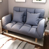 沙发床懒人沙发小户型简易折叠沙发床飘宿舍阳台单双人小沙发 灰色标准款