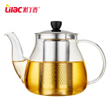 紫丁香 茶壶 高鹏硅玻璃煮茶器泡茶壶耐高温加厚茶具304不锈钢滤网可明火电陶炉加热大容量花果茶单壶970ml