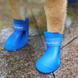 迪普尔 宠物狗狗鞋子防水雨鞋比熊泰迪小狗雨鞋猫鞋子衣服脚套鞋套 蓝色L【建议8-18斤狗狗】