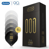 杜蕾斯001 超薄避孕套 安全套 男用 计生用品 6只装 聚氨酯001 durex