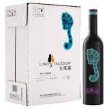 张裕 长尾猫美乐（陈酿型）干红葡萄酒 750ml*6瓶 整箱装 国产红酒