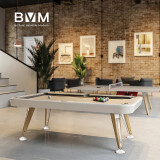 安道尔【BVM】台球桌标准成人家用桌球台美式黑八花式九球高端二合一 8尺