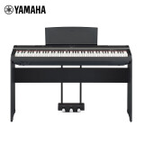 雅马哈(YAMAHA)智能电钢琴P-125黑色电子数码钢琴88键重锤P125 主机+木琴架+三踏板