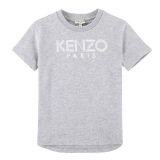 高田贤三 KENZO KIDS 奢侈品童装 男童灰色棉质T恤 KN10648 25 2A/2岁/86cm