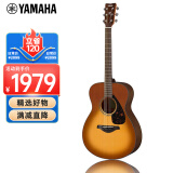雅马哈（YAMAHA）FS800SDB 原声款 实木单板初学者民谣吉他 圆角吉它 40英寸沙暴色